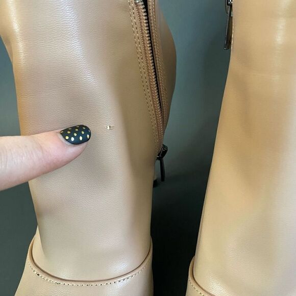 Prima Donna Nude Tan Ankle Boot Bootie Heel Pointed Toe Side Zip Womens Size 9.5 - Picture 5 of 11